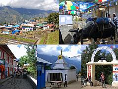 15 11 Lukla After Walking Down The Street Past The Kani, Lukla Ends At The Arch To Pasang Lhamu I walked down the main street of Lukla to a kani and an arch memorial to Pasang Lhamu marking the end of Lukla and the beginning of the trek to Namche Bazaar and beyond to Tengboche and Mount Everest.